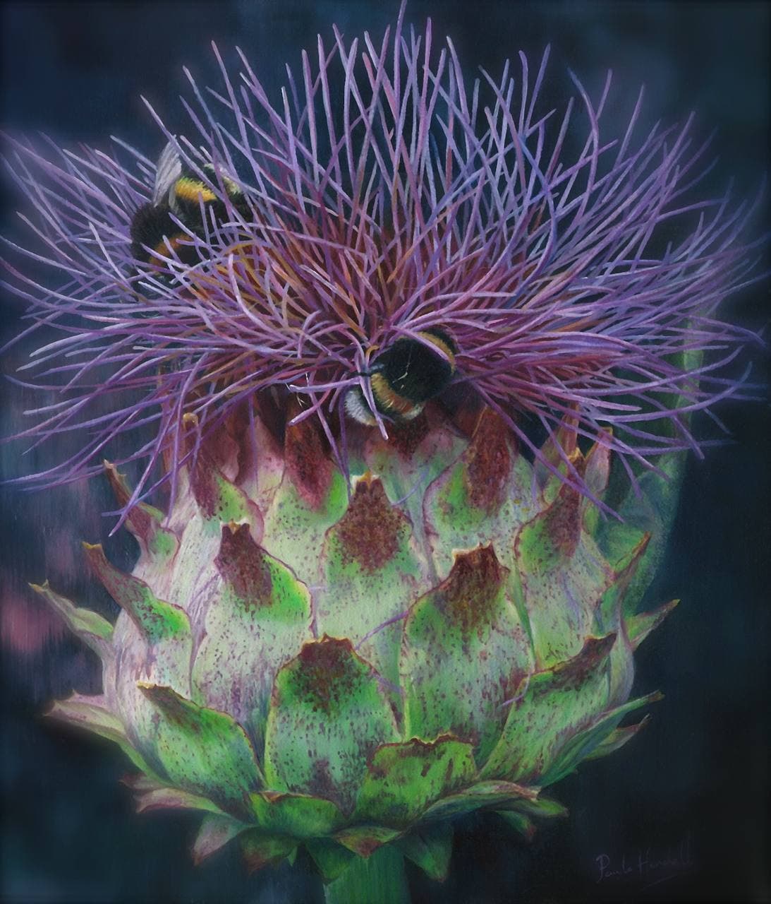 Artichoke with Bees