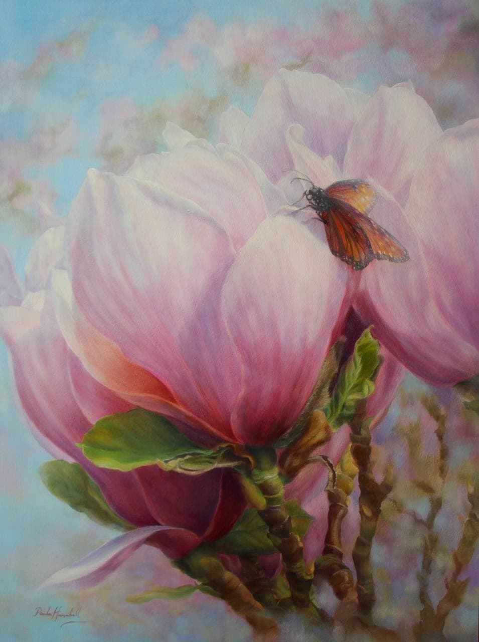 Magnolia and Butterfly