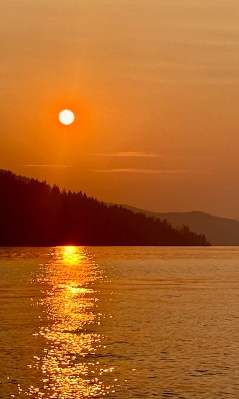 Golden Sunset Over Water